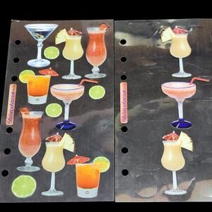Stickopotamus Cocktail Stickers 15 ct Margarita Martini Pina Colada Scrapbooking